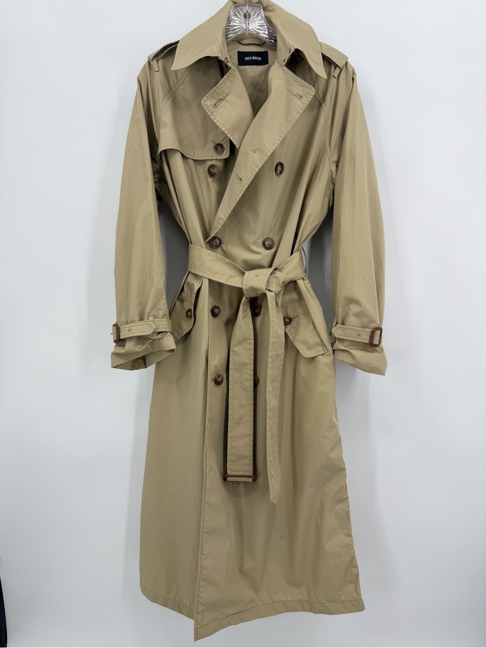Buck Mason Paperweight Trench Coat Tan Size XS - Picture 4 of 16